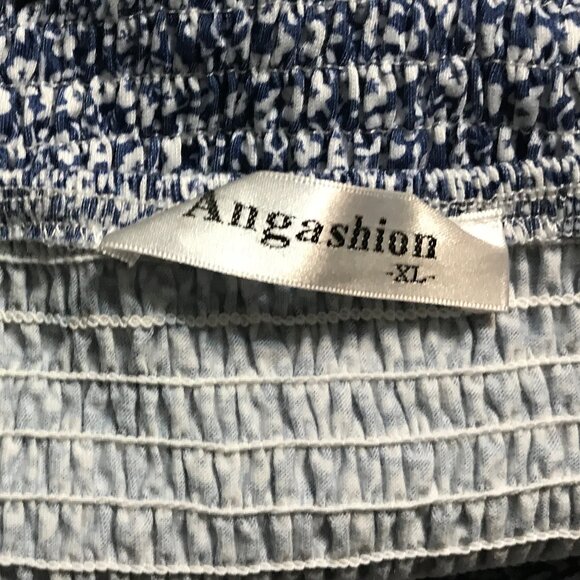 Angashion  Cute Summer Bohemian Spaghetti Strap Button Down Swing Midi Dress XL - Picture 11 of 12